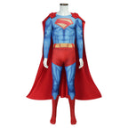 Deluxe Superman Clark Kent 3D Jumpsuit with Cloak Bodysuit - Azufun