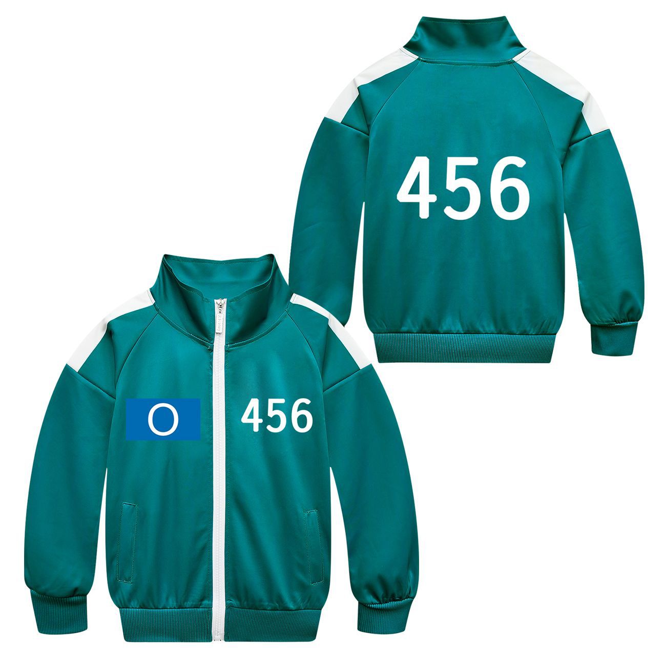 Players Tracksuit Costume Game Cosplay Squid Green Jacket Shirt For Adult Kids - Azufun