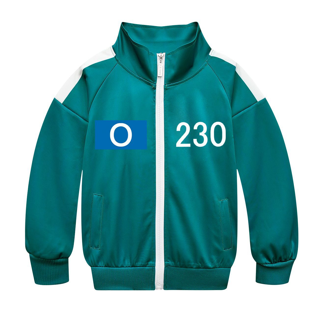 Adult Kids Players Tracksuit Game Costume Squid Cosplay Green Jacket Shirt - Azufun