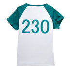 Adult Kids Players Tracksuit Game Costume Squid Cosplay Green Jacket Shirt - Azufun