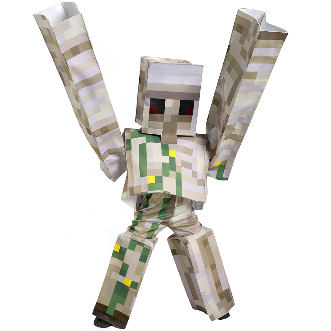 Minecraft Skeleton Kids Costume For Children Boy Girl Halloween - Azufun