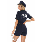 Women Police Cop Costume Halloween - Azufun