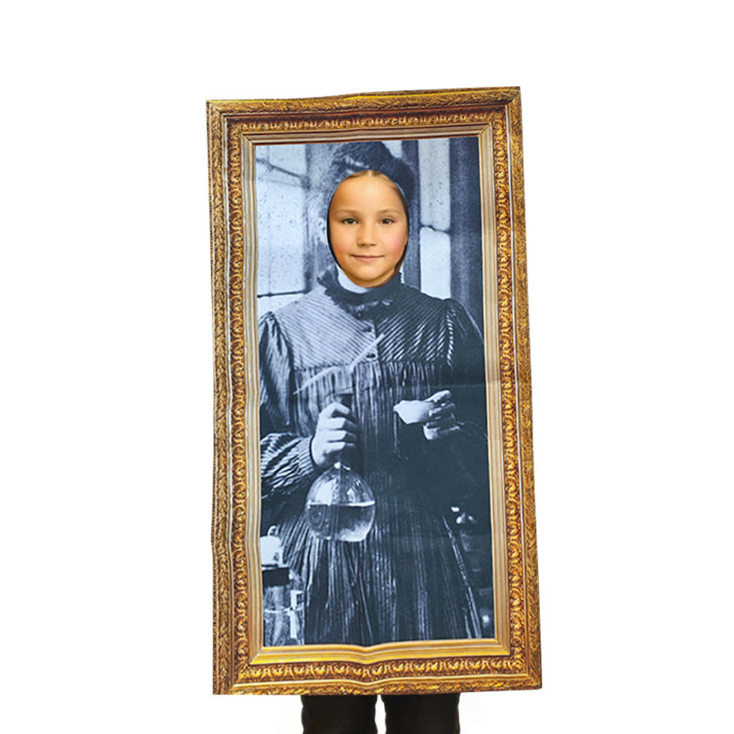 Funny spoof murals Costume Mona Lisa French girl Einstein Marie Curie King Queen Victoria Knight - Azufun