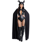 Bull Horn Maleficent Masquerade Costume Halloween Witch Women