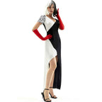 Cruella Dalmatian Dress Costume KuIra Stage Halloween