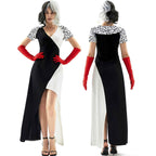 Cruella Dalmatian Dress Costume KuIra Stage Halloween
