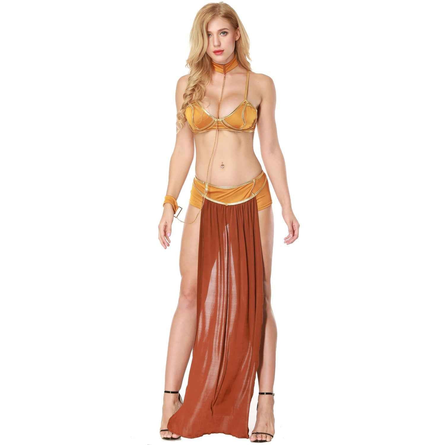 Leia Costumes Princess Slave Queen Dress Star Wars Cosplay Halloween