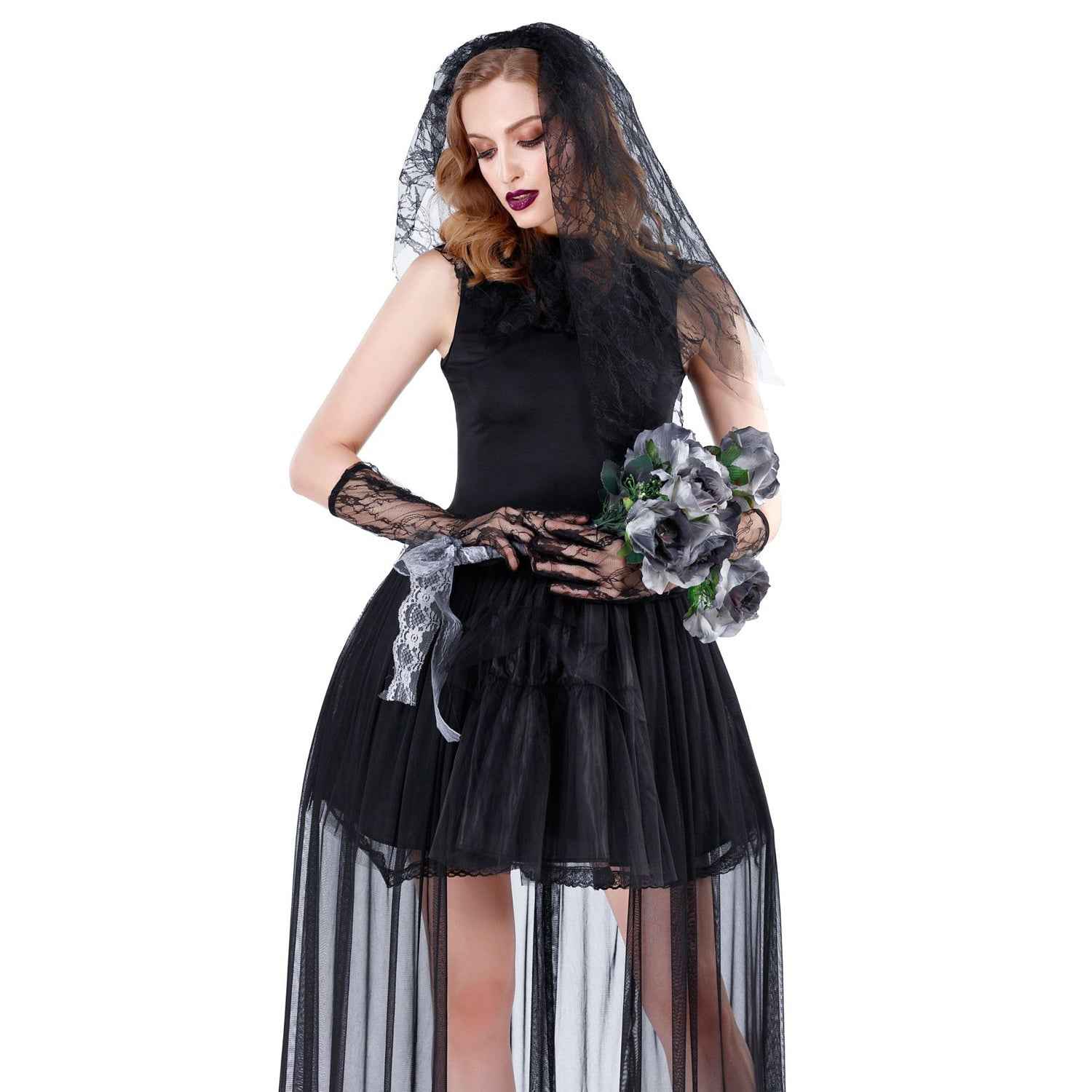 Ghost Corpse Bride Women Halloween Costume Bloody Mary Dress
