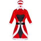 Women Christmas Costume Tuxedo Dress and Jumpsuit Costume Set