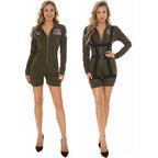 Pilot Character Costumes Jumpsuit For Women
