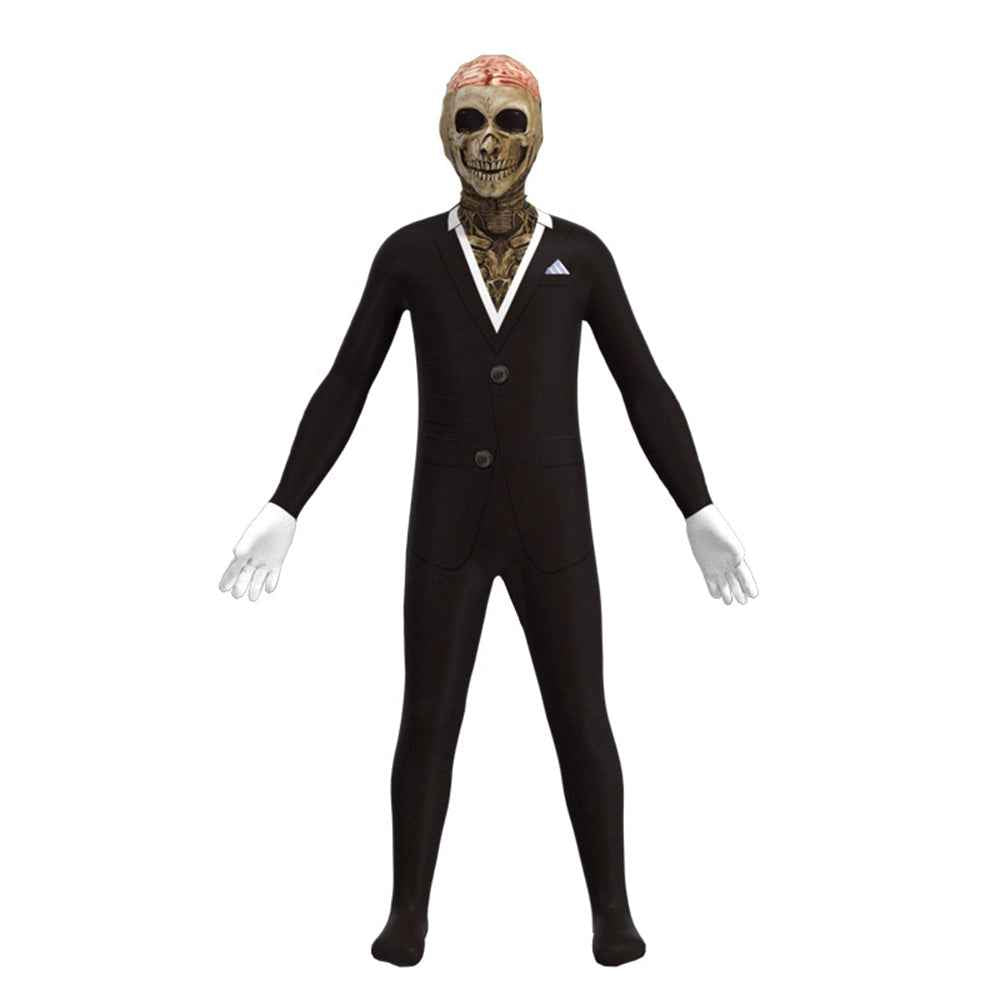 Skull Skeleton Jumpsuit Outfits Cosplay Costume Party For Kids