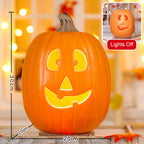 Light-Up Pumpkin Lantern Halloween Scene Decorations Fabric Items