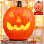 Light-Up Pumpkin Lantern Halloween Scene Decorations Fabric Items