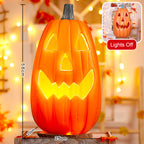 Light-Up Pumpkin Lantern Halloween Scene Decorations Fabric Items