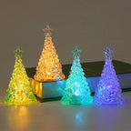 LED Christmas Tree Lights Christmas Table Ornaments Crystal Chandeliers