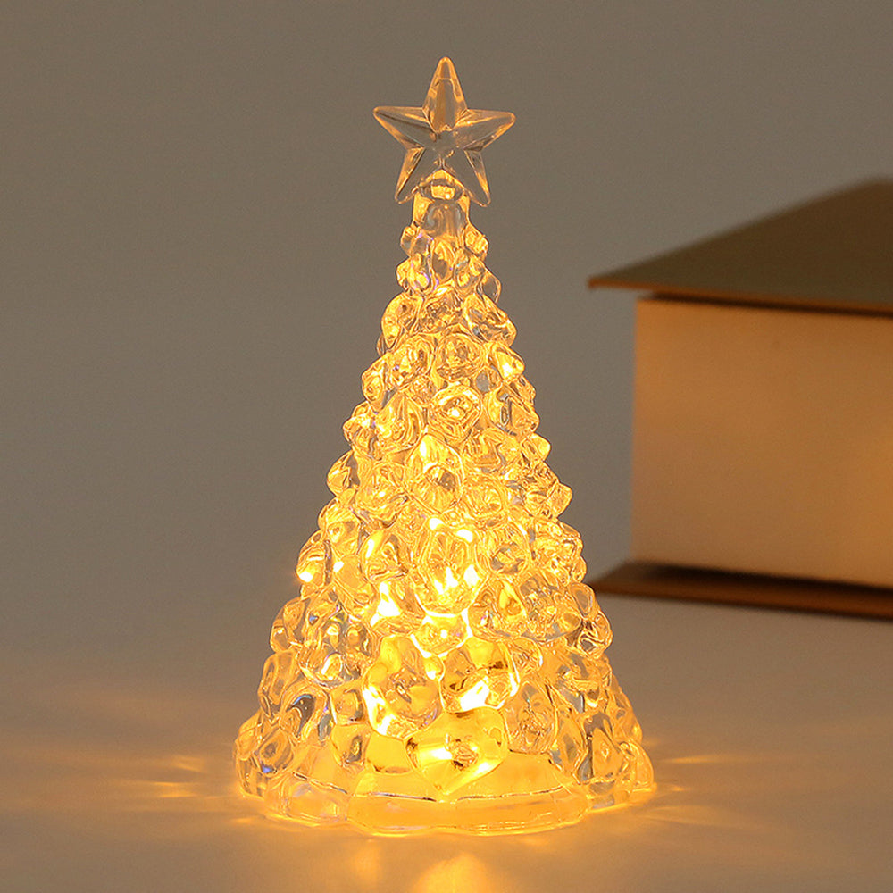 LED Christmas Tree Lights Christmas Table Ornaments Crystal Chandeliers