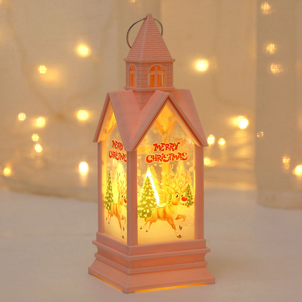 Electronic Candle Wind Lantern Castle Night Light Holiday Party Decorations