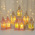 Electronic Candle Wind Lantern Castle Night Light Holiday Party Decorations