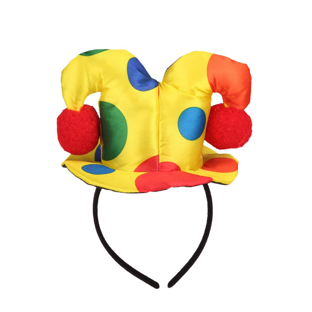 Clown Headband Cosplay Costume Headpiece Clown Costume Three-Piece Set