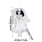 Halloween Skeleton Bride and Groom Ornaments for Party Decorations