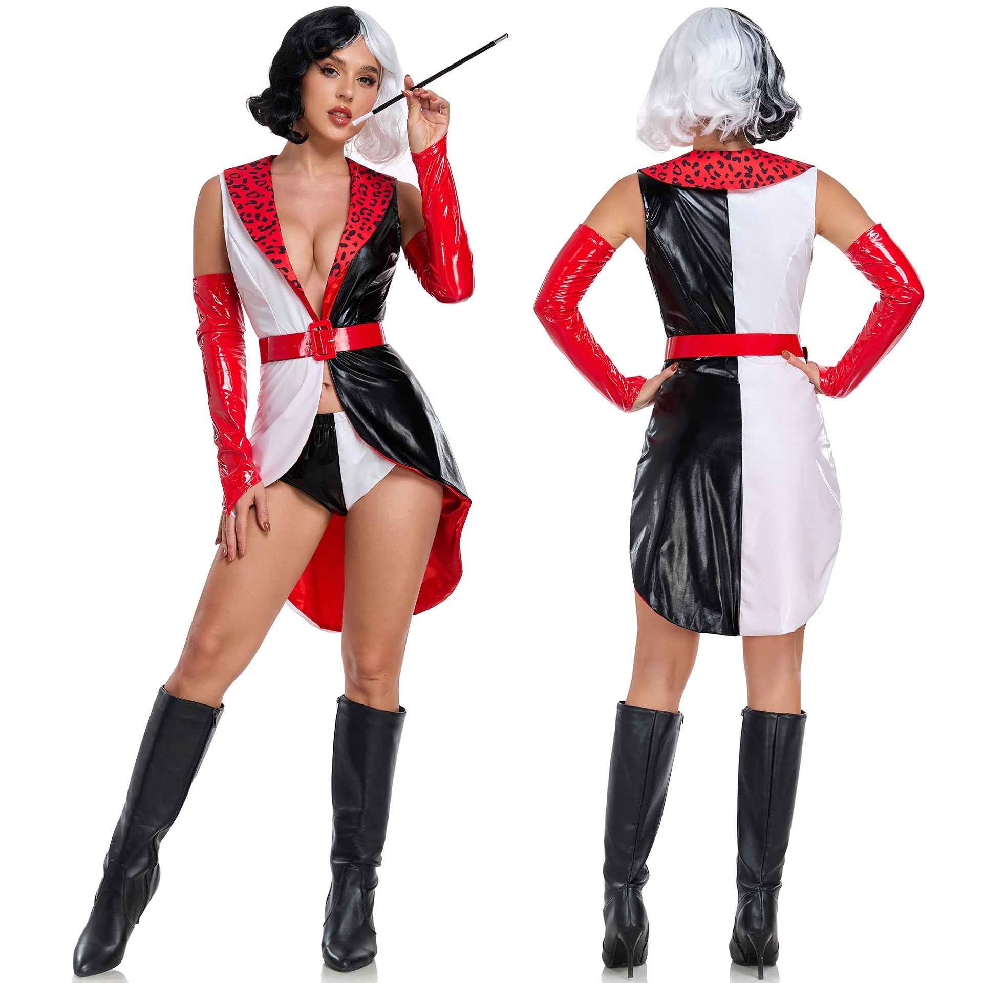 One Hundred and One Dalmatians Cruella De Vil Costume Dress Halloween