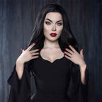 Morticia Addams Costume Wedensday Party dress Halloween
