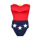 Wonder women Costume Set Bodysuit with bra Cosplay Halloween