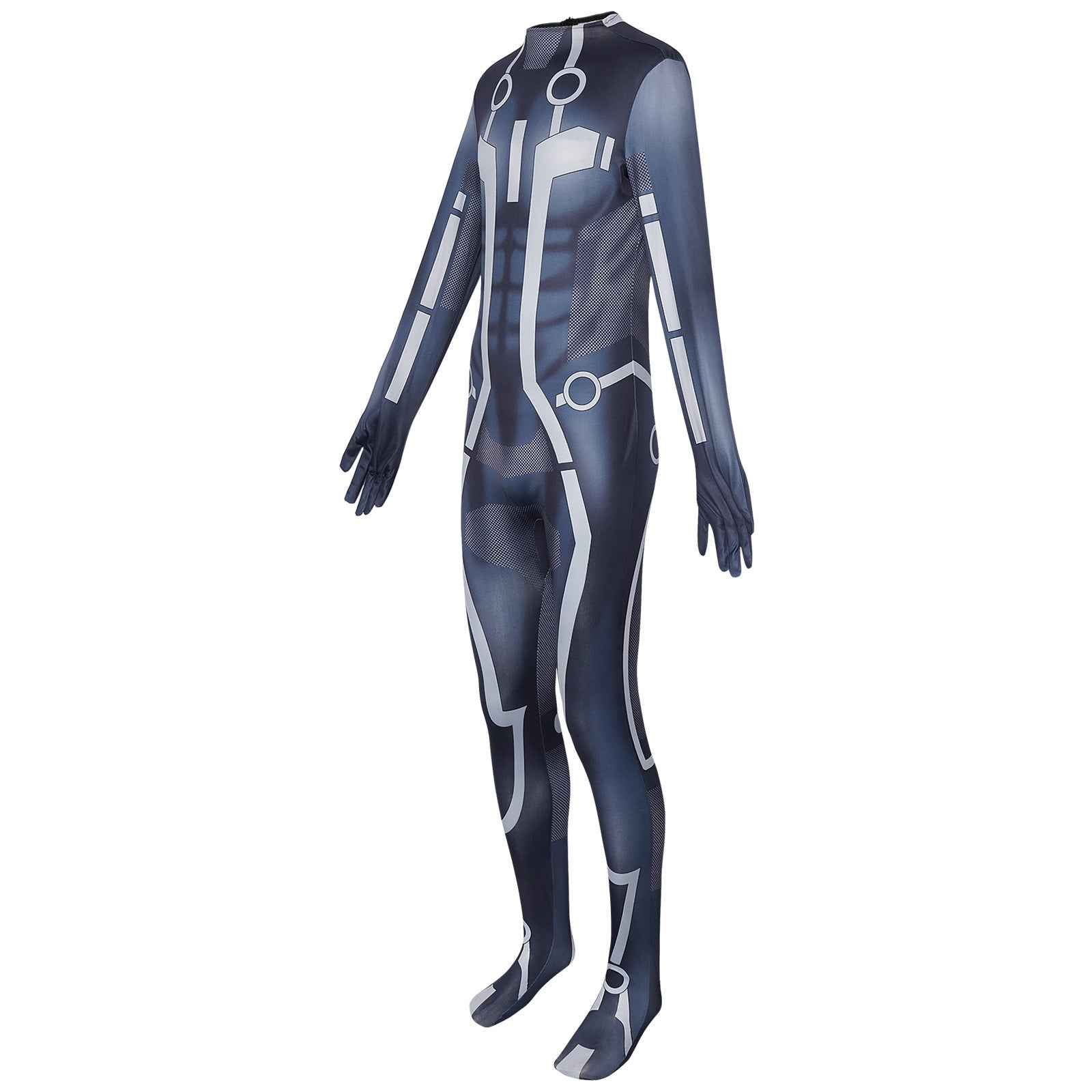 Tron: Legacy Sam Flynn Jumpsuit Bodysuit Mask Ares Cosplay