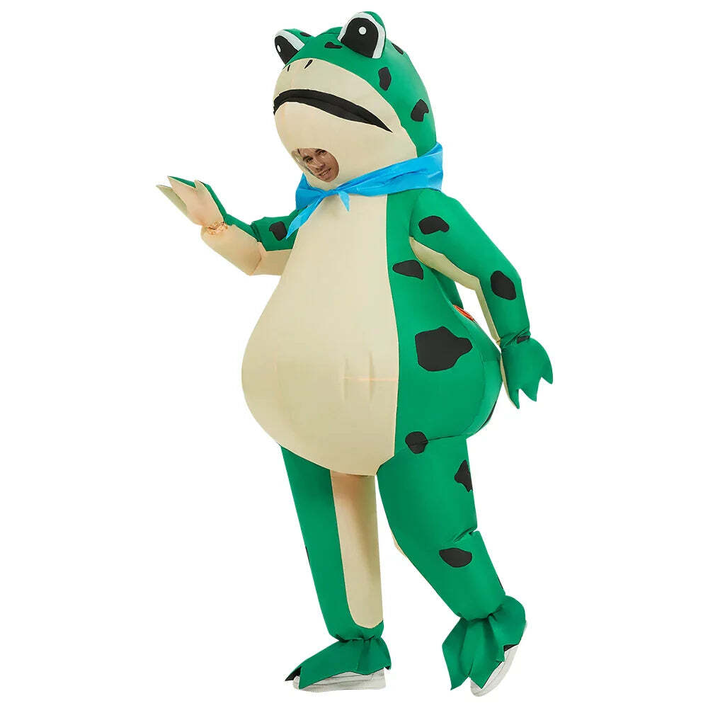 Inflatable Frog Costume Green and Pink Halloween