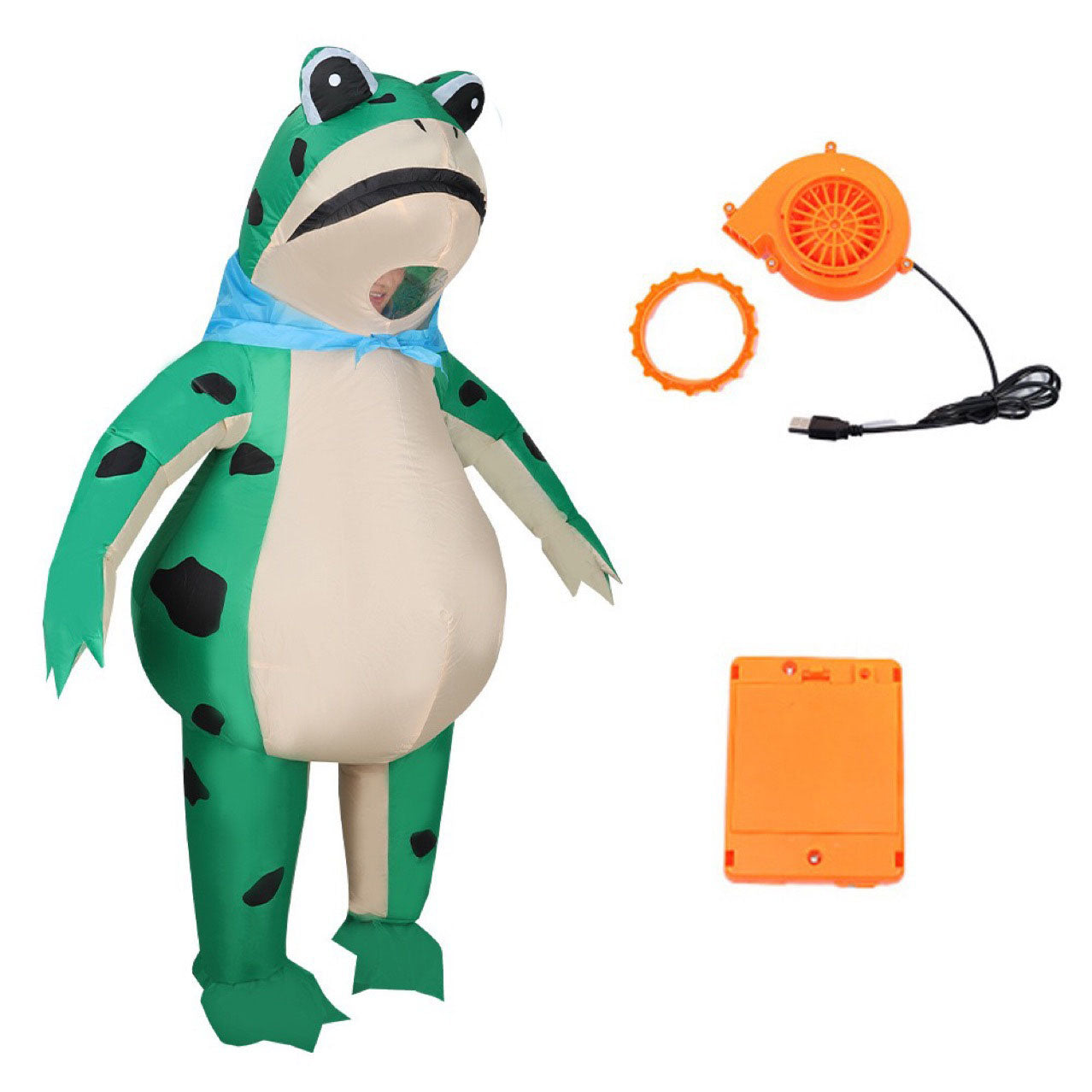 Inflatable Frog Costume Green and Pink Halloween