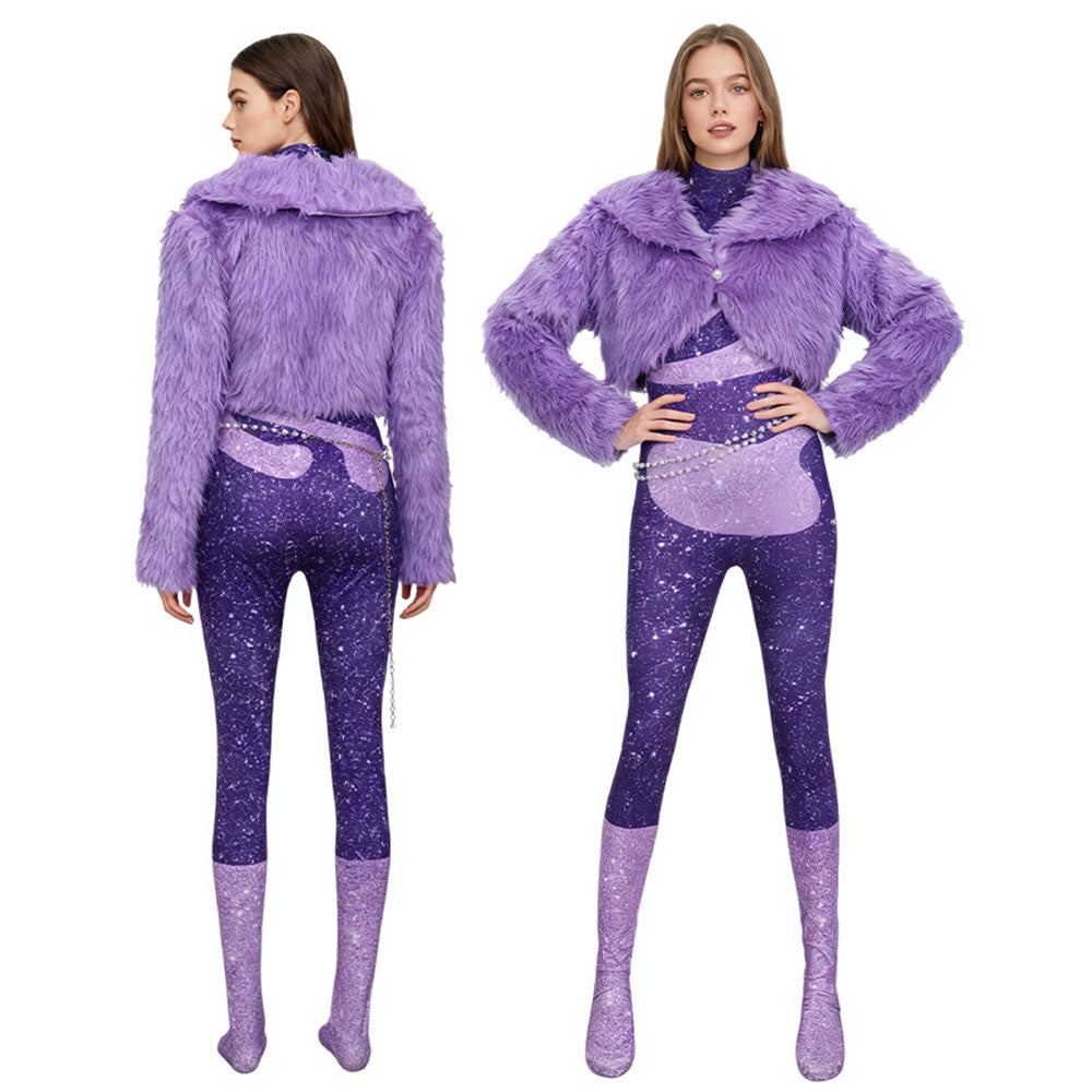 Zootopia 2 Gazelle Superstar Costume Purple Jumpsuit Cosplay Carnival Suit