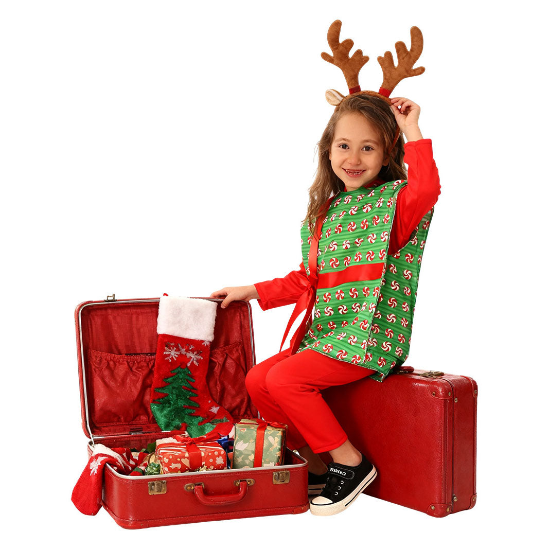 Christmas Present Costume Kids Gift Box Costume Vest For Boys Girls