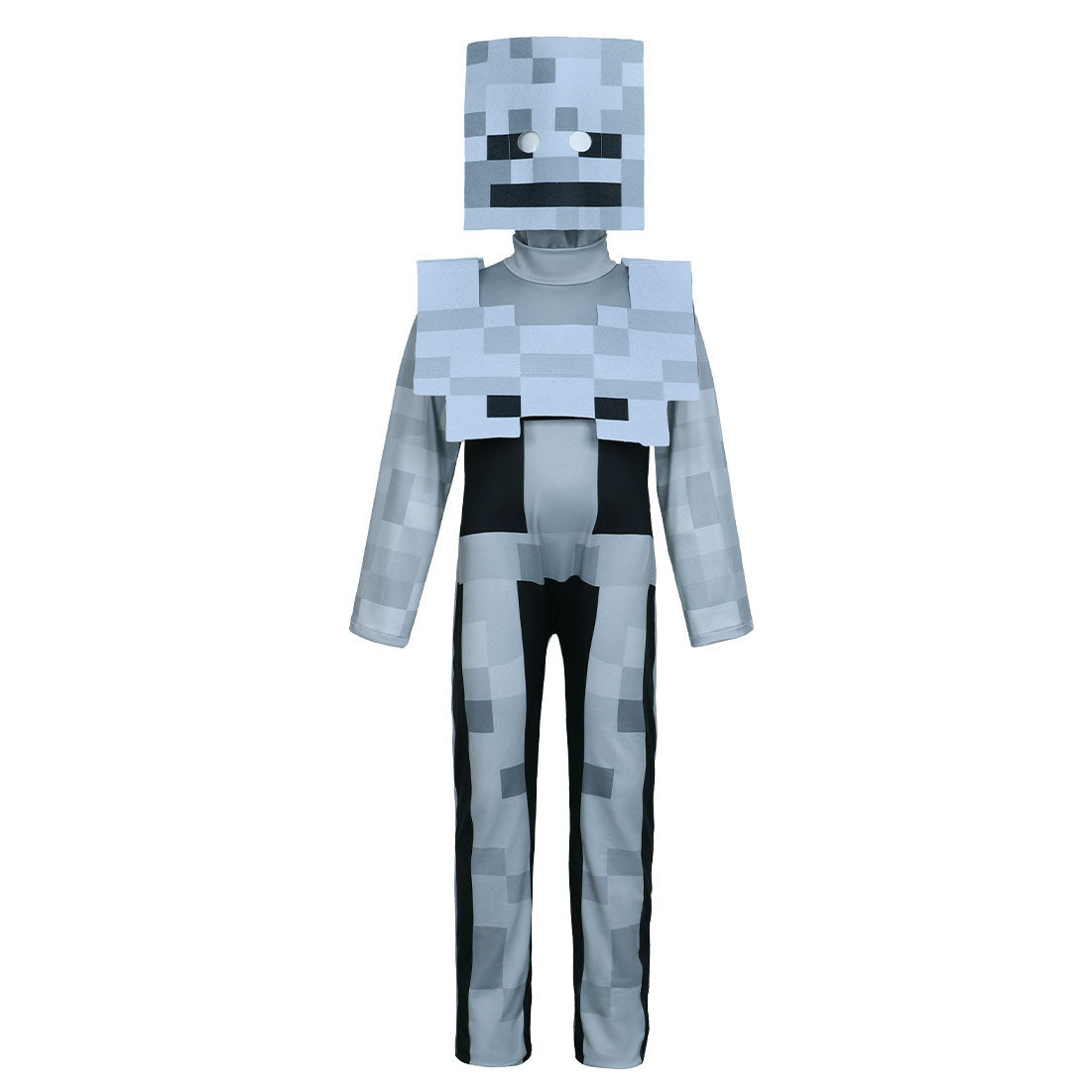 Minecraft Skeleton Jumpsuit Cosplay Costume Carnival Suit
