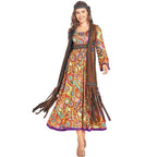 60-70s Retro Disco Hippie Halloween Costume Carnival Ballroom Performance Costume - Azufun