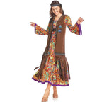 60-70s Retro Disco Hippie Halloween Costume Carnival Ballroom Performance Costume - Azufun