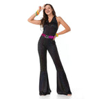 70s Hip Hop Rock Hippie Costumes Fancy Dress Cosplay Halloween Outfit For Adult - Azufun