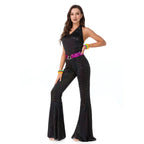 70s Hip Hop Rock Hippie Costumes Fancy Dress Cosplay Halloween Outfit For Adult - Azufun