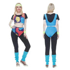 80s Retro Disco Hip Hop Sports Suit Fancy Dress Halloween Costume Dance Outfit - Azufun