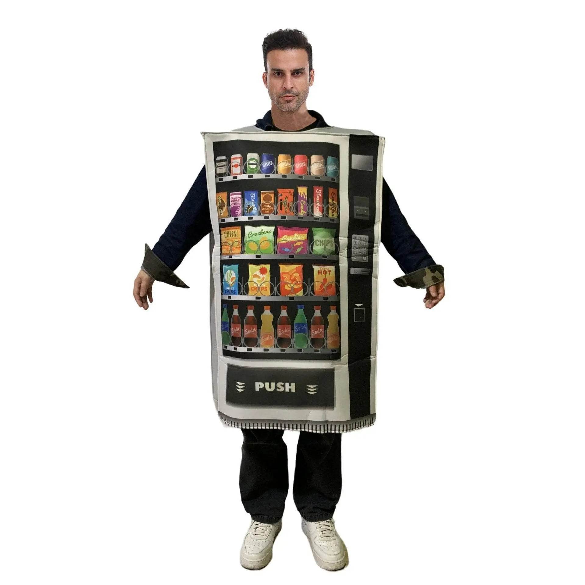 Adult Spoof Supermarket vending machines Funny Novelty Halloween Cosplay Costume - Azufun