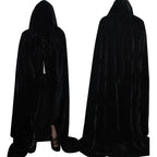 Adult Unisex Hooded Robe Long Cloak Cape Halloween Costume - Azufun