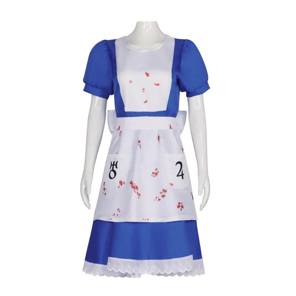 Alice Madness Returns Maid Cosplay Costume Outfit Halloween Carnival Suit - Azufun