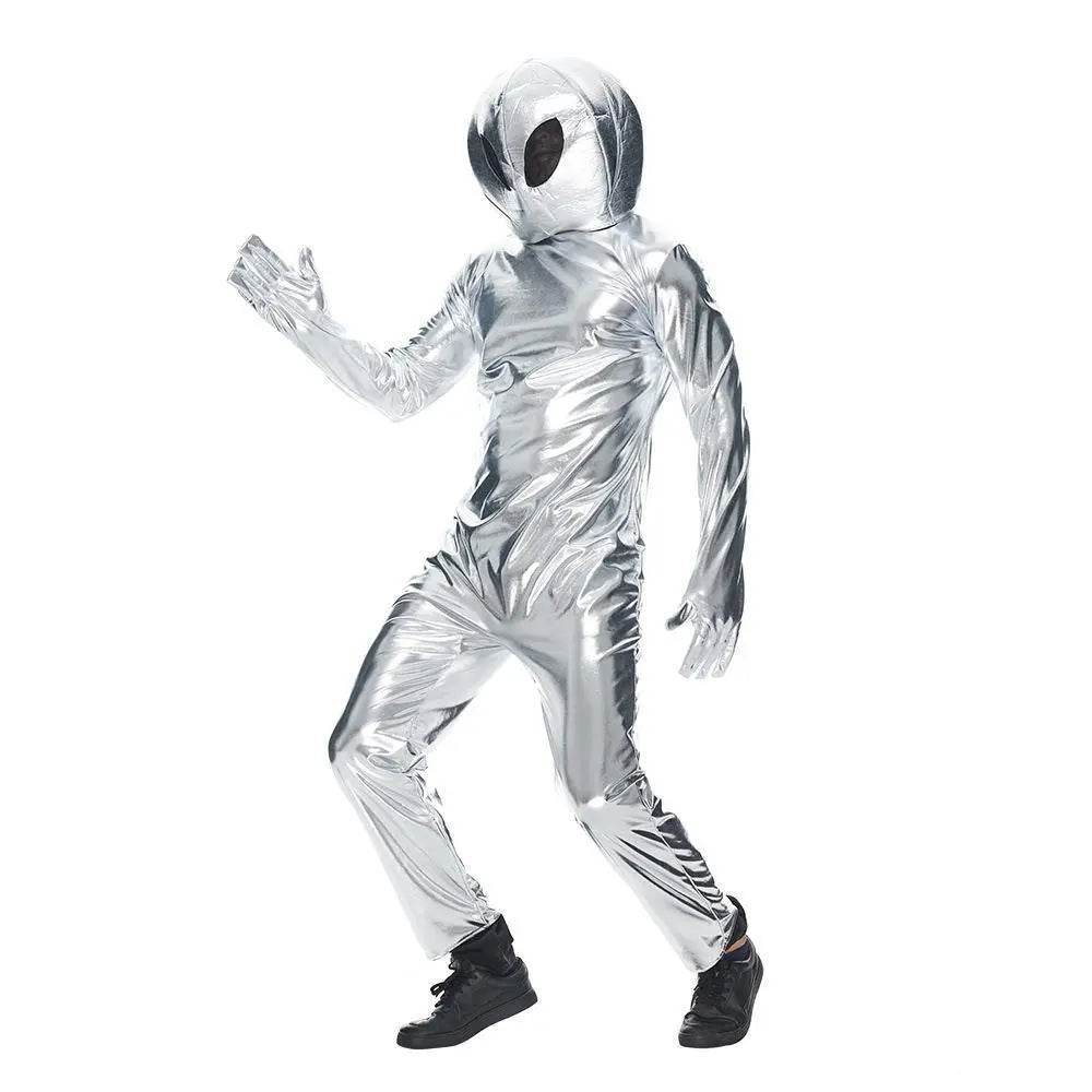 Alien Funny UFO Astronaut Cosplay Costume Outfits Halloween Carnival Suit - Azufun