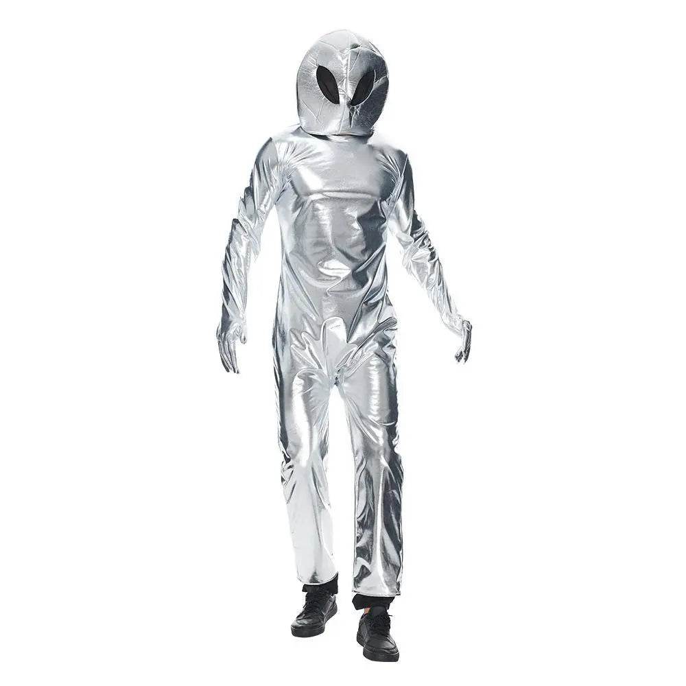 Alien Funny UFO Astronaut Cosplay Costume Outfits Halloween Carnival Suit - Azufun