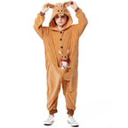 Animal kangaroo kids Kigurumi Pajamas Costume Onesies hooded jumpsuit - Pajamasbuy