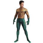 Aquaman 2 Costume Arthur Cosplay Bodysuit Halloween Fancy Cosplay Carnival Suit - Azufun