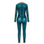 Atlanna Queen Aquaman Cosplay Costume Jumpsuit Halloween Sequined Catsuit Party Zentai - Azufun