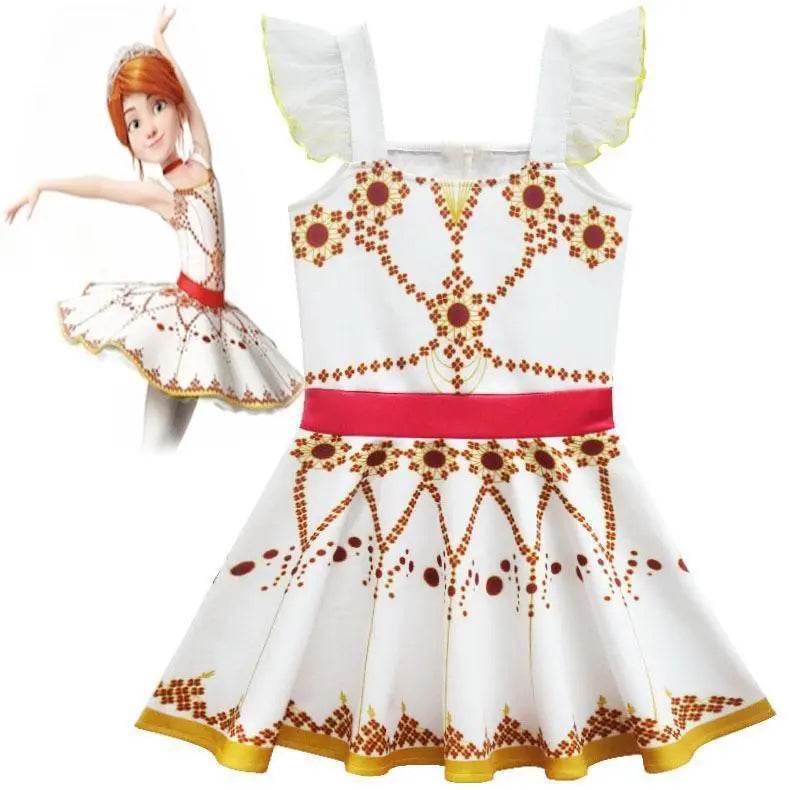 Ballerina Felicie Cosplay Costume for Girls Party Clothes Costume for Kids dancing dress - Azufun