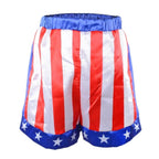 Boxer Cosplay Costume Rocky Balboa Suit Uniform American Star Stripes Robe Italian Boxing Outfit Set for Kids - Azufun