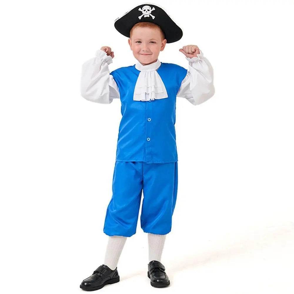 Boy Pirate Outfit Vintage Cosplay Costume Carnival Halloween For Kids - Azufun