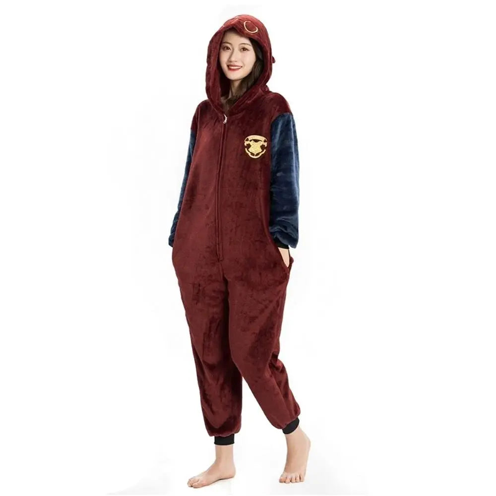 Brown Harry Potter Kigurumi Onesie Pajamas for Adult|?PajmasBuy